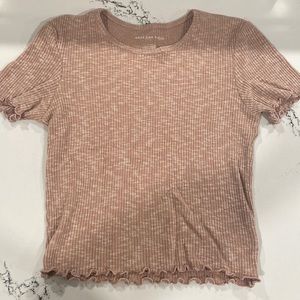 NWT American Eagle Pink Ribbed Top Women’s Small